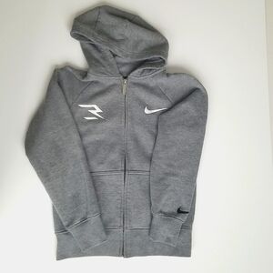 NIKE gray hoodie with zipper, size 8-10 yrs old